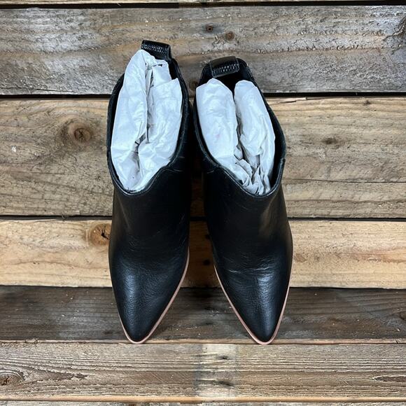 KAANAS Perm Cowboy Ankle Boot - Black Leather - 6 - New without box - Picture 5 of 9